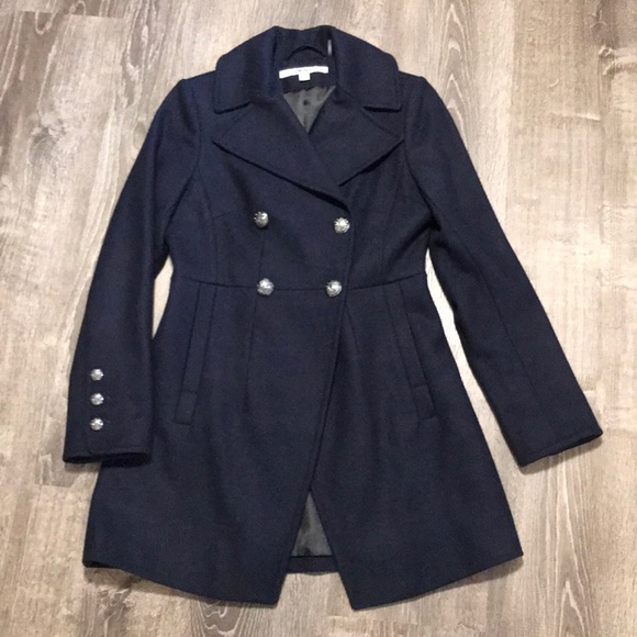 Dkny Jackets & Blazers - NWOT DKNY double breasted navy coat- Sz 4. **HP**